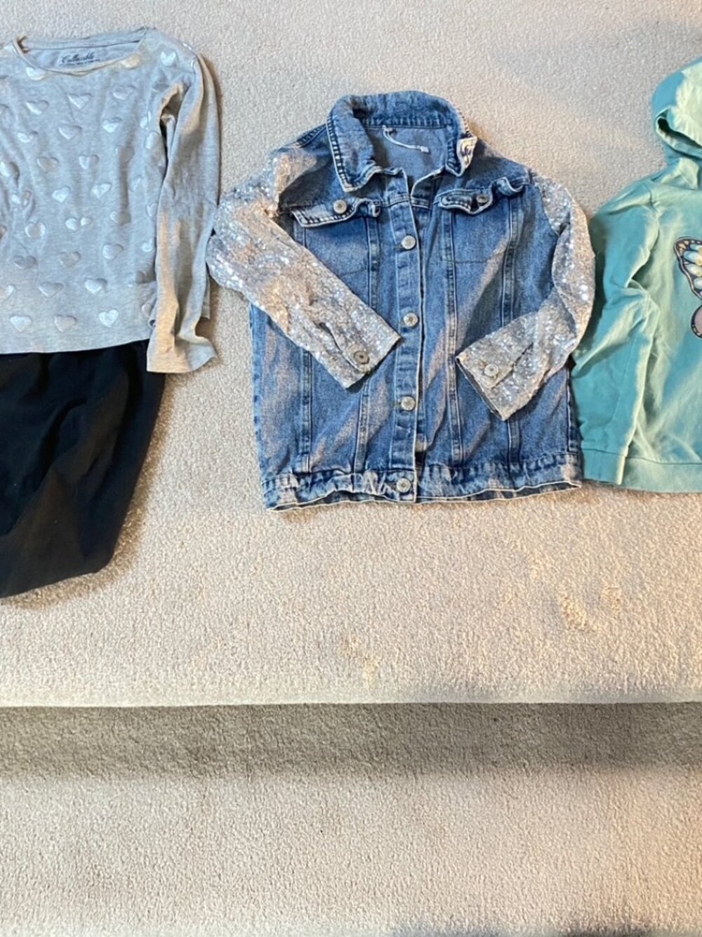 Girls Bundle Size 8 Fall Winter Old Navy Sneakers ,Hoodie,Jean Jacket,and set.